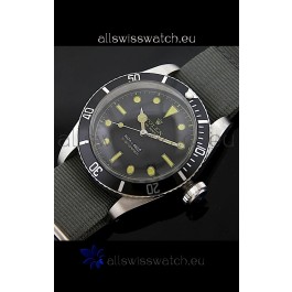 Rolex Submariner Swiss Replica Watch in Domed Crystal Nylon Strap