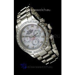 Rolex Oyster Perpetual Cosmograph Daytona Swiss Replica Watch in White Dial