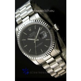 Rolex Replica Datejust Mens Swiss Watch in Black Dial - 41MM