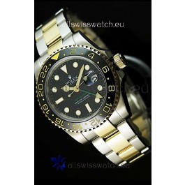 Rolex GMT Masters II Two Tone Swiss Replica Watch - SuperLuminous Hour Markers