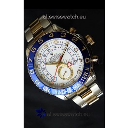 Rolex Replica Yachtmaster II Swiss Watch Two Tone Yellow Gold - 1:1 Mirror Replica Watch