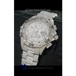 Tag Heuer Aquaracer Swiss Automatic Watch in Metallic White