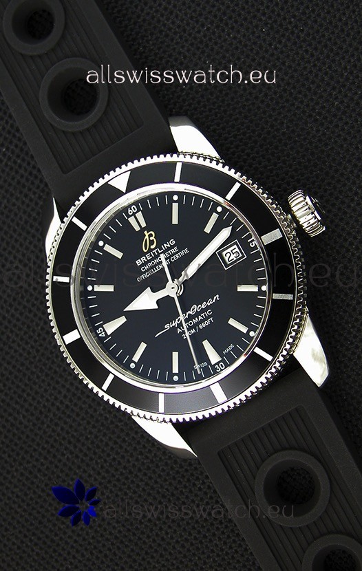 Breitling SuperOcean Heritage II B20 42MM Black Dial Black Bezel Swiss Replica Watch - 1:1 Mirror Edition