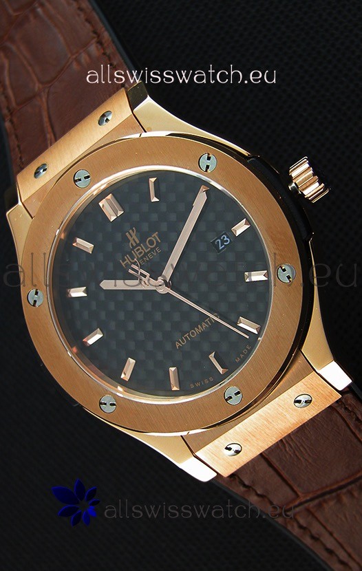 Hublot Classic Fusion King Gold Swiss Replica Watch - 1:1 Mirror Replica