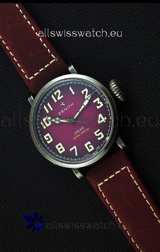 Zenith Pilot Type 20 Extra Special Purple Dial Swiss Replica Watch 40MM