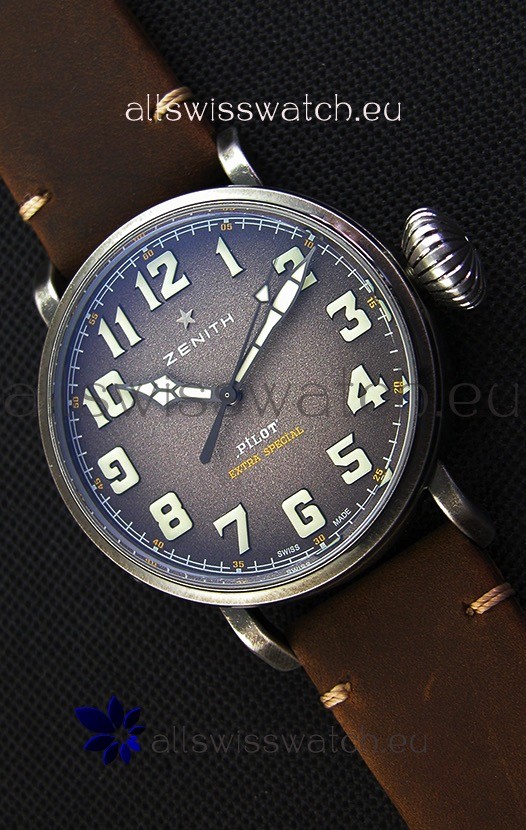 Zenith Pilot Type 20 Extra Special Grey Dial 1:1 Ultimate Mirror Replica Watch 45MM