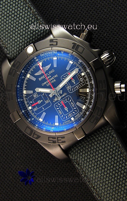 Breitling Chronomat 44 Blacksteel Swiss Replica DLC Coating 1:1 Mirror Watch