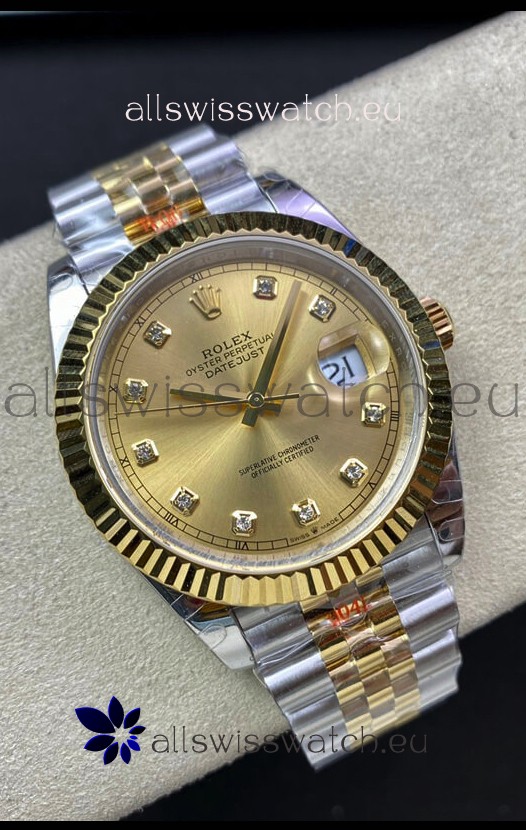Rolex Datejust 126333 41MM ETA 3235 Swiss 1:1 Mirror Replica Watch in Yellow Gold 904L Steel - 1:1 Mirror