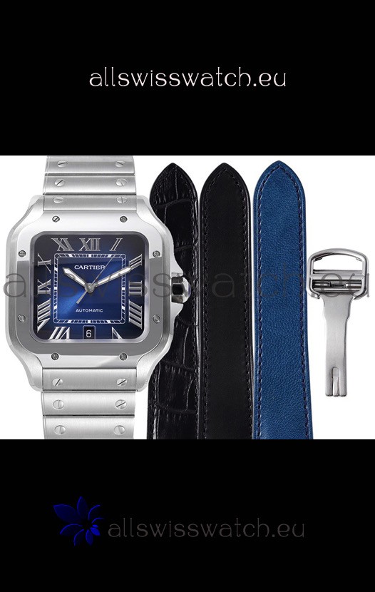 Cartier "Santos De Cartier" Mens XL 1:1 Mirror Replica Watch in 904L Steel Casing 