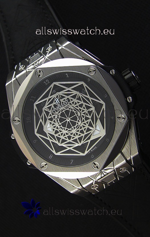 Hublot Big Bang Sang Bleu 45MM Stainless Steel Swiss Replica Watch 