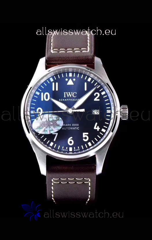 IWC Pilot's MARK XVIII IW327010 Steel Blue Dial Le Petit Prince 904L Steel 1:1 Mirror Replica