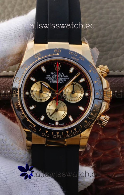 Rolex Cosmograph Daytona 116508 Yellow Gold Original Cal.4130 Movement - 904L Steel Watch