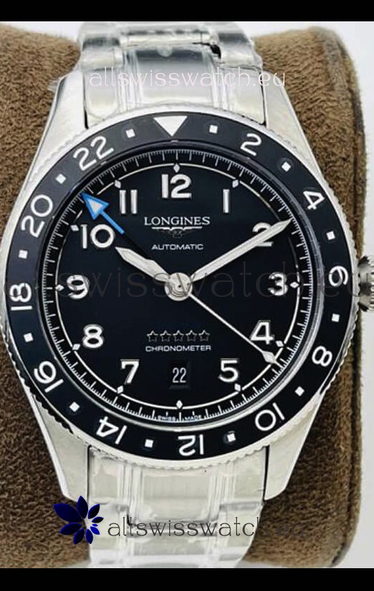 Longines Spirit ZULU Time 1:1 Mirror Replica Watch in 904L Steel Casing - Swiss L844.4 Automatic Movement