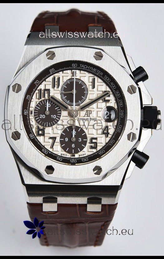 Audemars Piguet Royal Oak Offshore White Dial Chronograph 1:1 Mirror Replica Watch - 904L Steel 