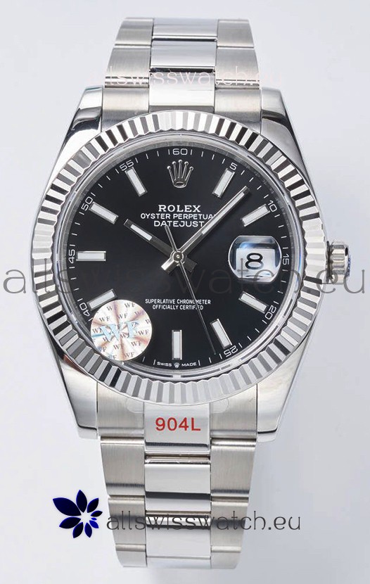 Rolex Datejust Cal.3235 Movement Swiss Watch 1:1 Mirror Replica 904L Steel 41MM - Black Dial 