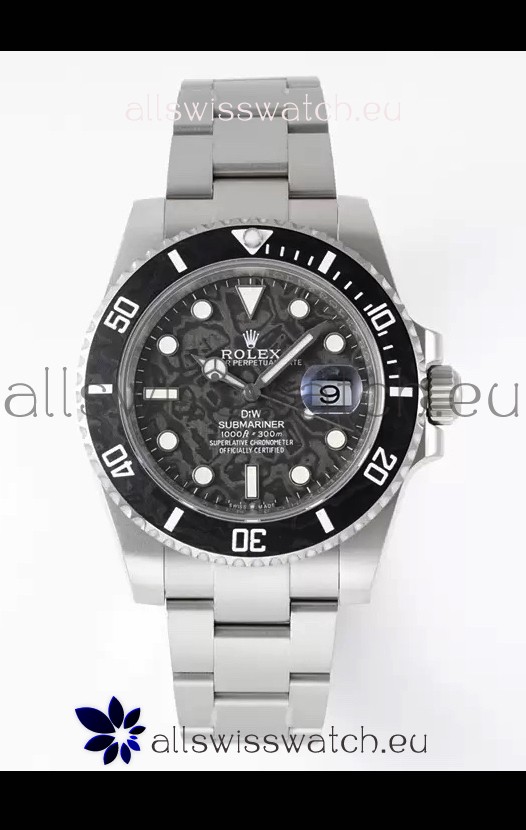 Rolex Submariner DiW Stainless Steel Casing Black Ceramic Bezel Edition Watch 