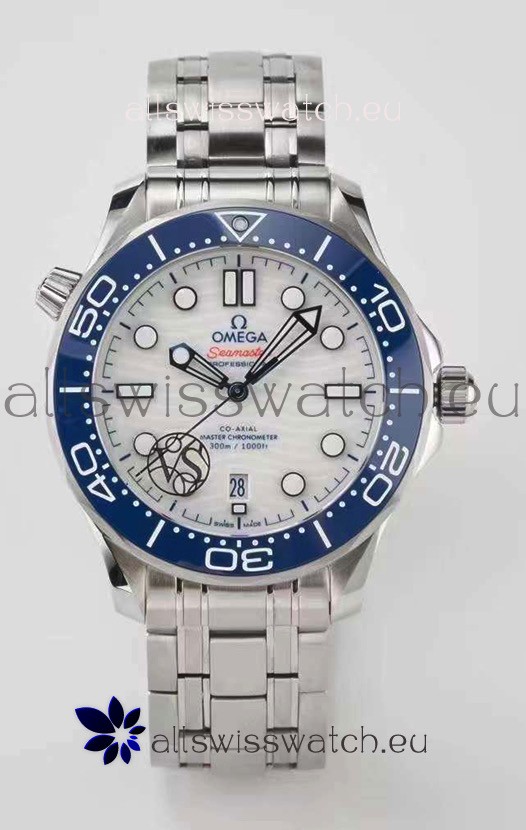Omega Seamaster 300M Co-Axial Master Chronometer White/Blue Swiss 1:1 Mirror Replica Watch