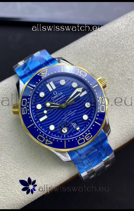 Omega Seamaster 300M Co-Axial Master Chronometer Blue Dial Two Tone Casing 1:1 Mirror Replica