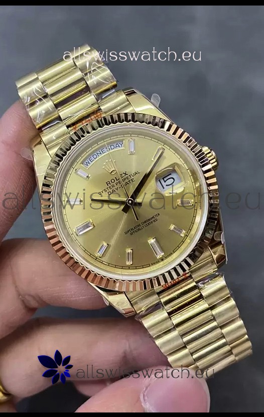 Rolex Day Date Presidential 18K Rose Gold Watch 40MM - Gold Dial 1:1 Mirror Quality