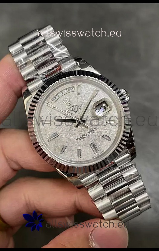 Rolex Day Date Presidential 904L Steel 40MM - Grey Dial 1:1 Mirror Quality Watch