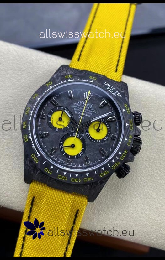 Rolex Daytona DiW Lemon Carbon Edition Watch - Forged Cabon Casing 1:1 Mirror Replica