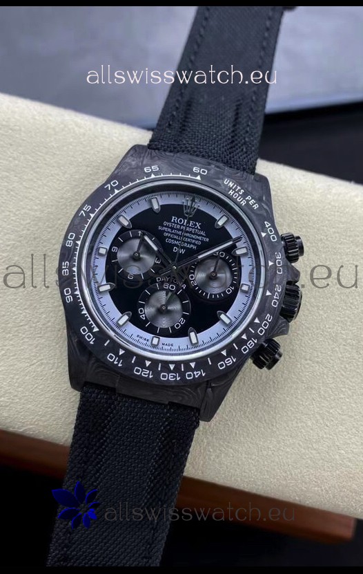 Rolex Daytona DiW All Black Edition Watch - Forged Cabon Casing 1:1 Mirror Replica