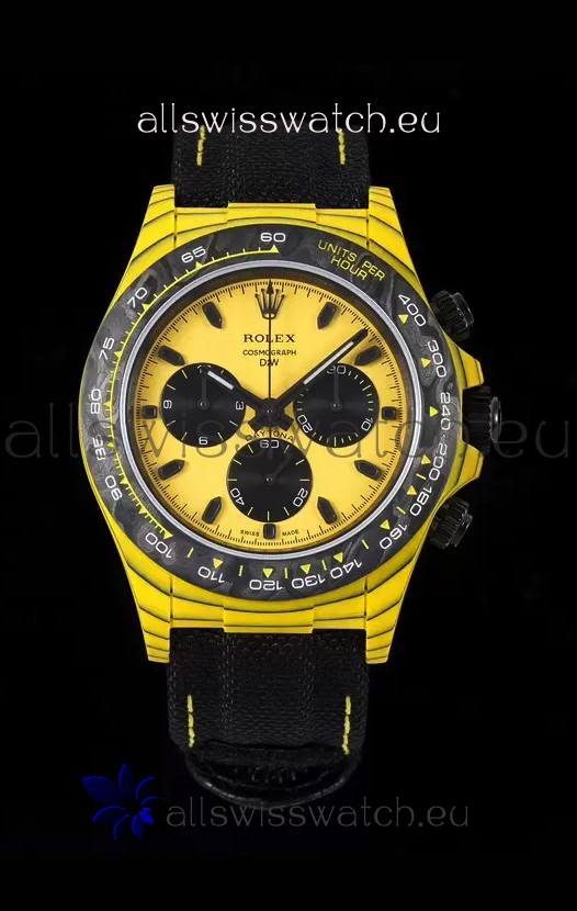 Rolex Cosmograph Daytona DiW BUMBLEBEE Edition Carbon Fiber Watch - Cal.4130 Movement 
