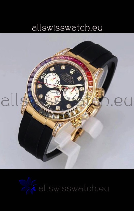 Rolex Cosmograph Daytona 116598 Yellow Gold 1:1 Mirror Cal.4130 Movement - 904L Steel Watch