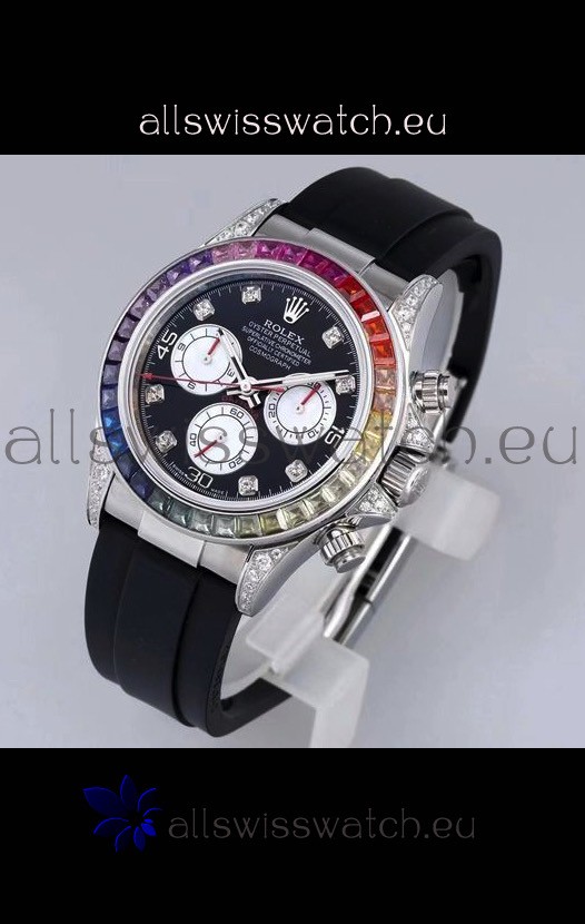 Rolex Cosmograph Daytona 116598 904L Stainless Steel 1:1 Mirror Cal.4130 Movement Watch 