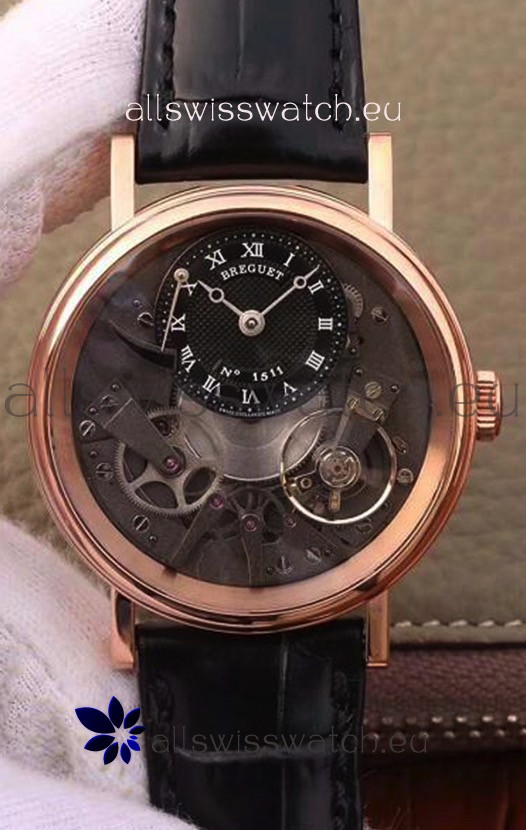 Breguet Tradition 7057BR/R9/9W6 Pink Gold Dual Tourbillon Swiss Replica Watch