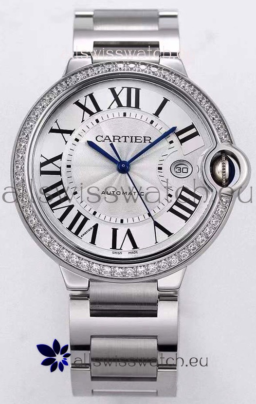 Ballon De Cartier Automatic 1:1 Mirror Swiss Replica Watch in 904L Steel Casing - 36MM