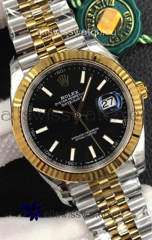 Rolex Datejust 126333 41MM Cal.3135 Swiss 1:1 Mirror Replica Watch in 904L Black Dial 