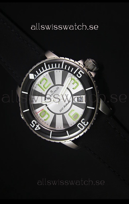 Blancpain 500 Fathoms Swiss Replica Watch in White Dial - 1:1 Mirror Edition
