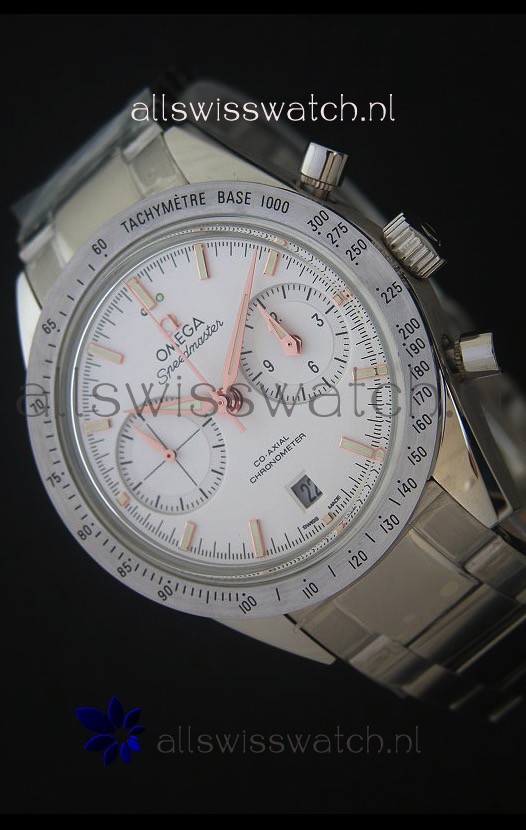 Omega Speedmaster 57 Co-Axial Chronograph in Pink Gold Markers Swiss Watch