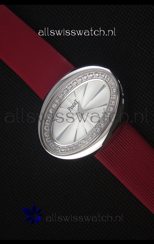 Piaget Limelight Magic Hour Swiss Quartz Steel Case in Red Strap