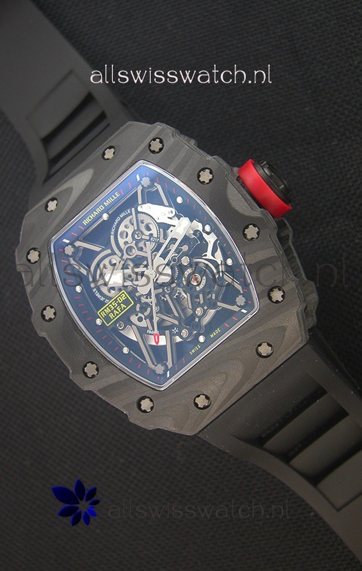 Richard Mille RM035-2 Rafael Nadal Forged Carbon Case with Red Crown