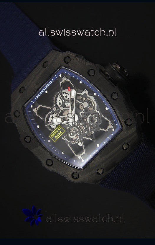 Richard Mille RM35-01 Rafael Nadal Edition Swiss Replica Watch Navy Blue Nylon Strap