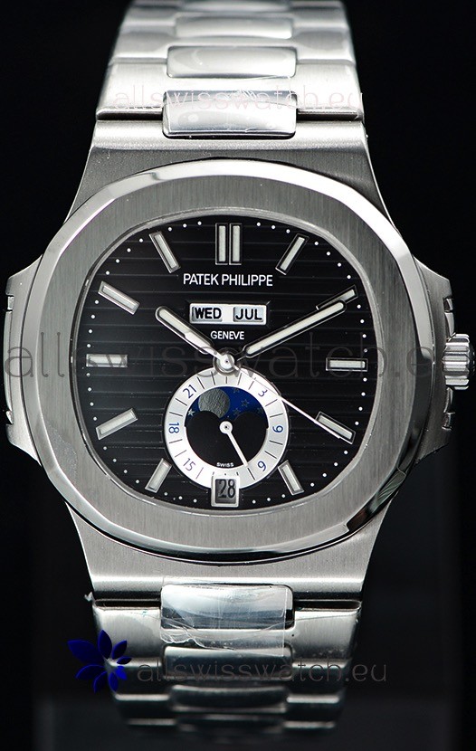 Patek Philippe Nautilus 5726A 1:1 Mirror Swiss Watch Black Dial