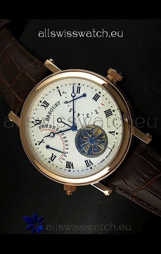 Breguet Retrograde Day/Date Japanese Automatic Watch with Tourbillon
