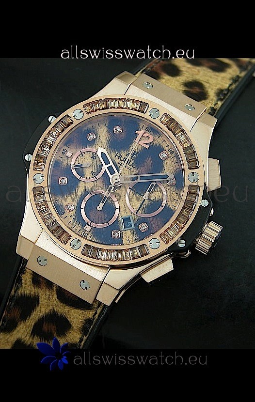 Hublot Big Bang Leopard Rose Gold Swiss Replica Watch