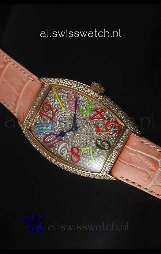 Franck Muller Master of Complications Casablanca Ladies Watch in Rose Gold Case 