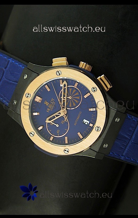 Hublot Classic Fusion Chrono Japanese Quartz Replica Watch in Blue Dial
