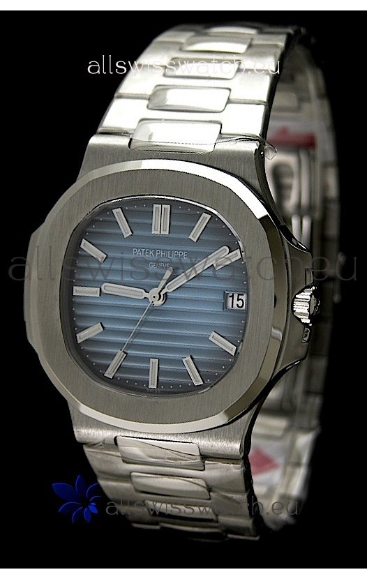 Patek Philippe Nautilus Jumbo Swiss Replica Watch in Blue Dial