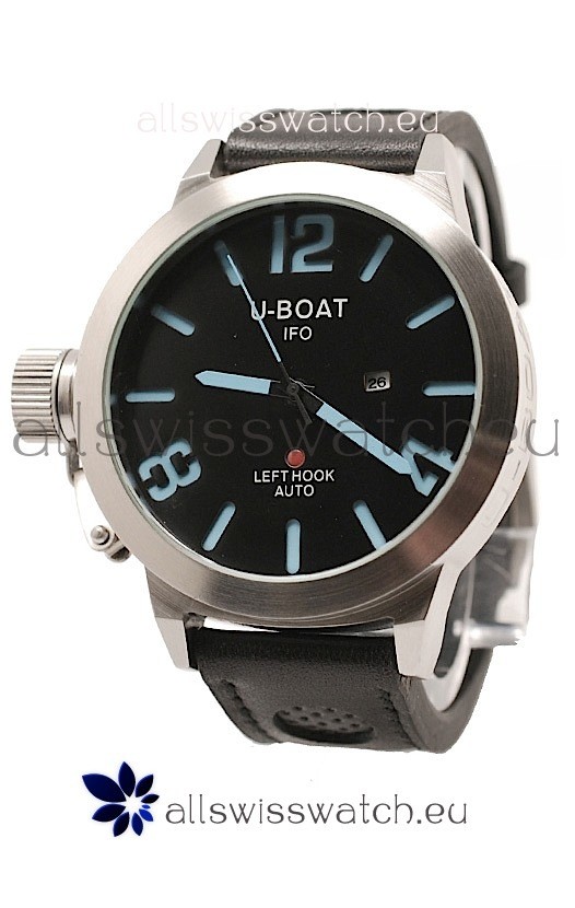 U-Boat Classico Japanese Replica Watch in Black Dial