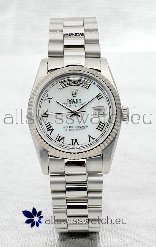 Rolex Day Date Silver Japanese Replica Watch