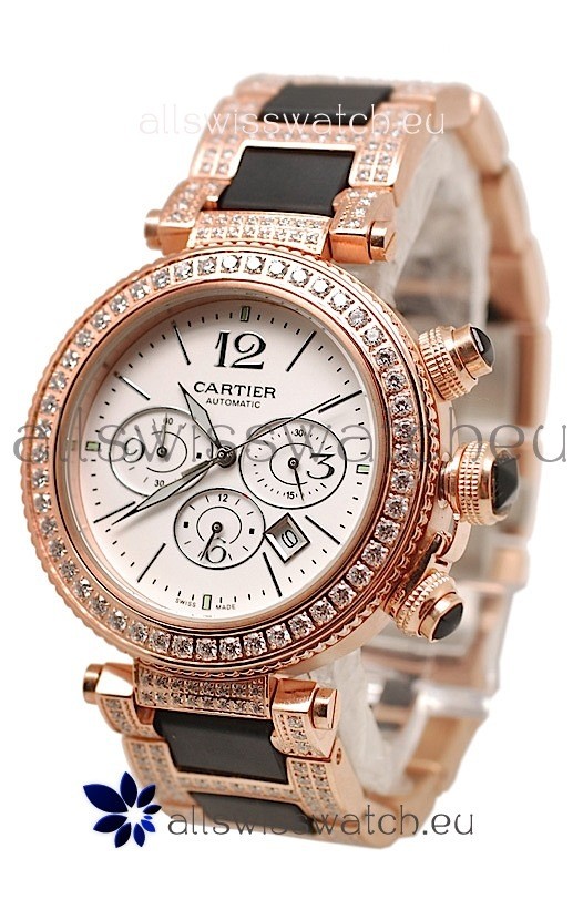 Cartier Pasha Seatimer Swiss Replica Diamonds Watch