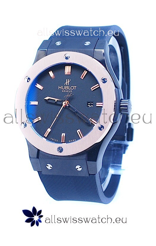 Hublot Classic Fusion Rose Gold Double Plated Bezel Watch