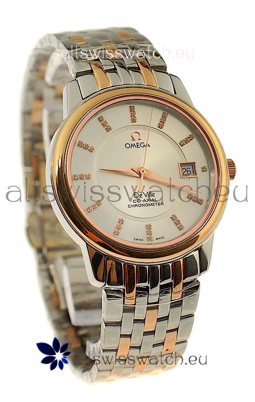 Omega Co-Axial Deville Japanese Rose Gold Watch 