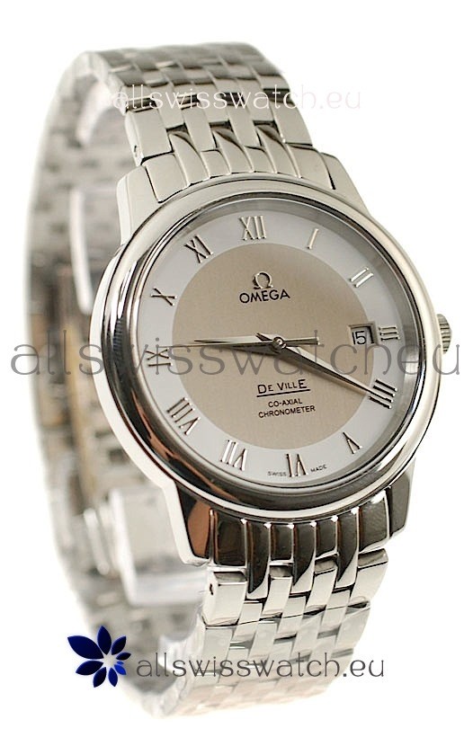 Omega Co-Axial Deville Japanese Steel Watch in Cream Dial