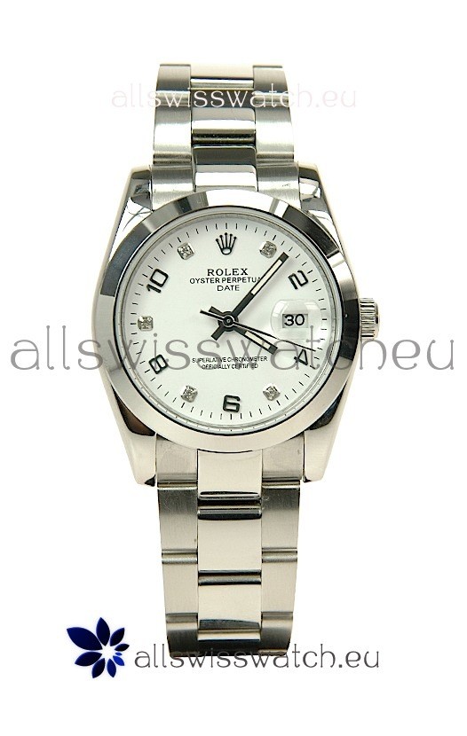 Rolex DateJust Mid-Sized Japanese Replica Silver Watch